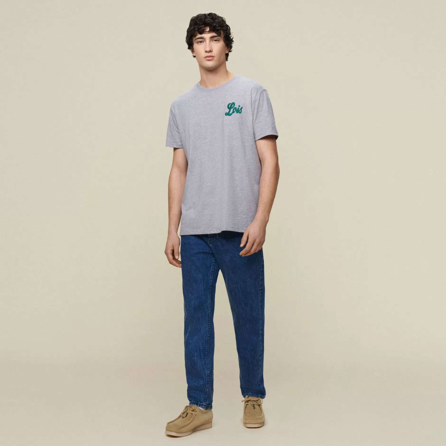 Store Lois Jeans Bruno-L Jackson Shadow - Relaxed Tapered Fit Medium Blue