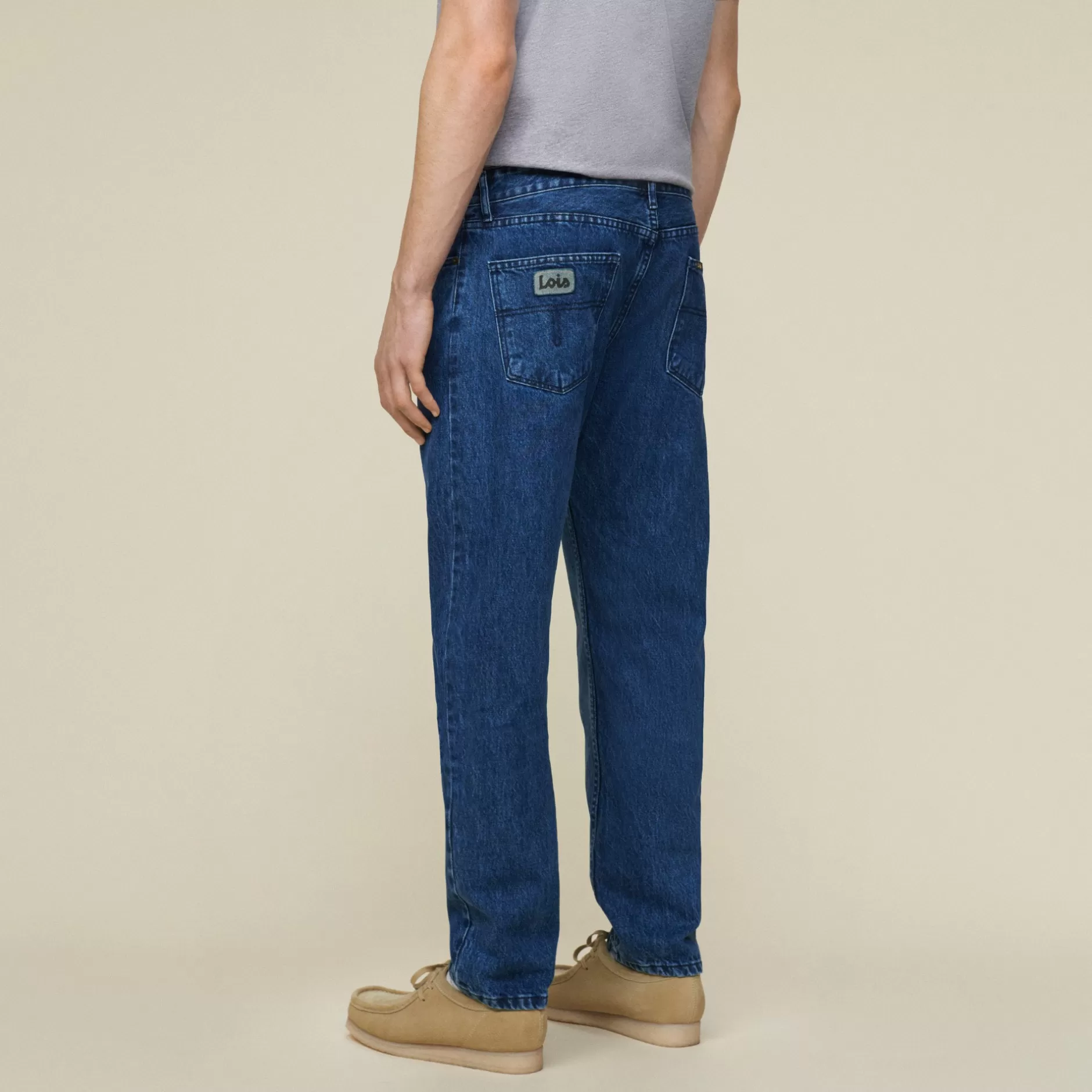 Store Lois Jeans Bruno-L Jackson Shadow - Relaxed Tapered Fit Medium Blue