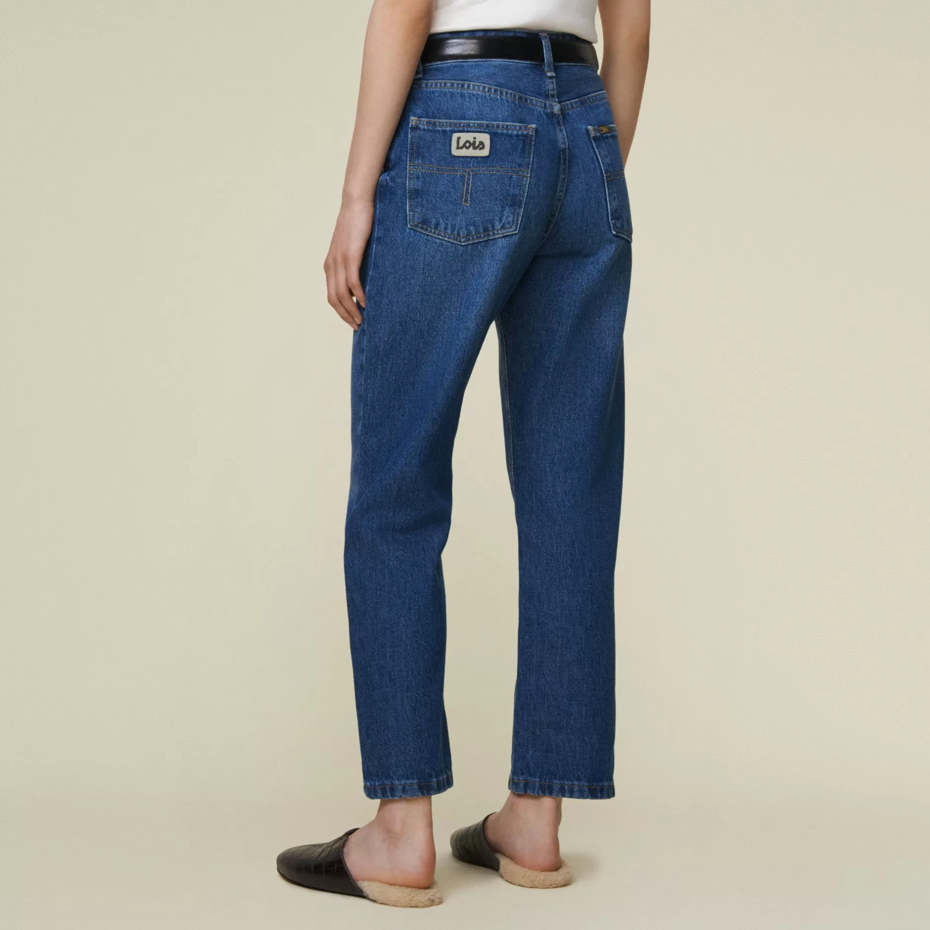 Best Lois Jeans Dana Noad Wish - Mid Rise Straight Fit Medium Blue