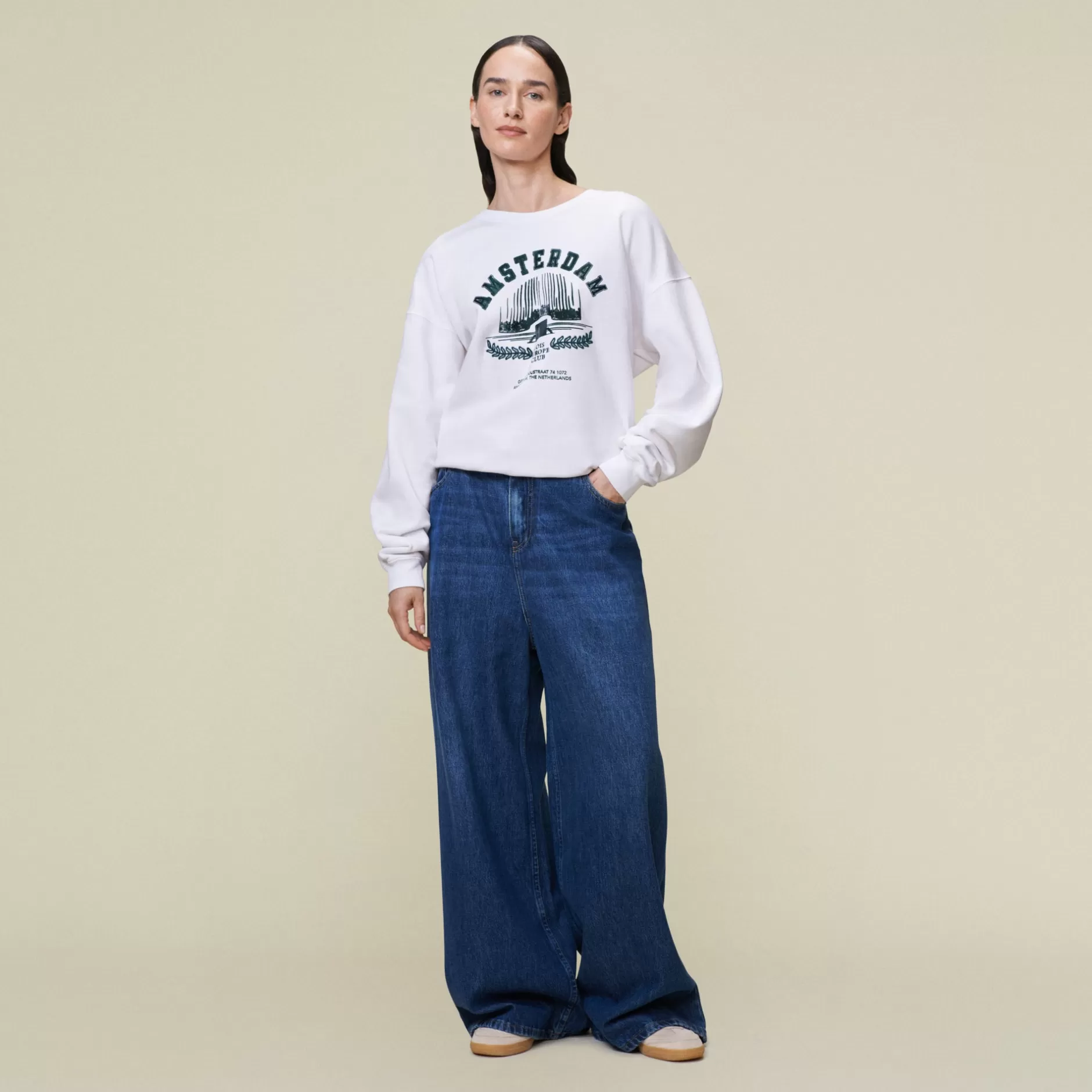 Outlet Lois Jeans Lio Amsterdam Club - Oversized Sweater White