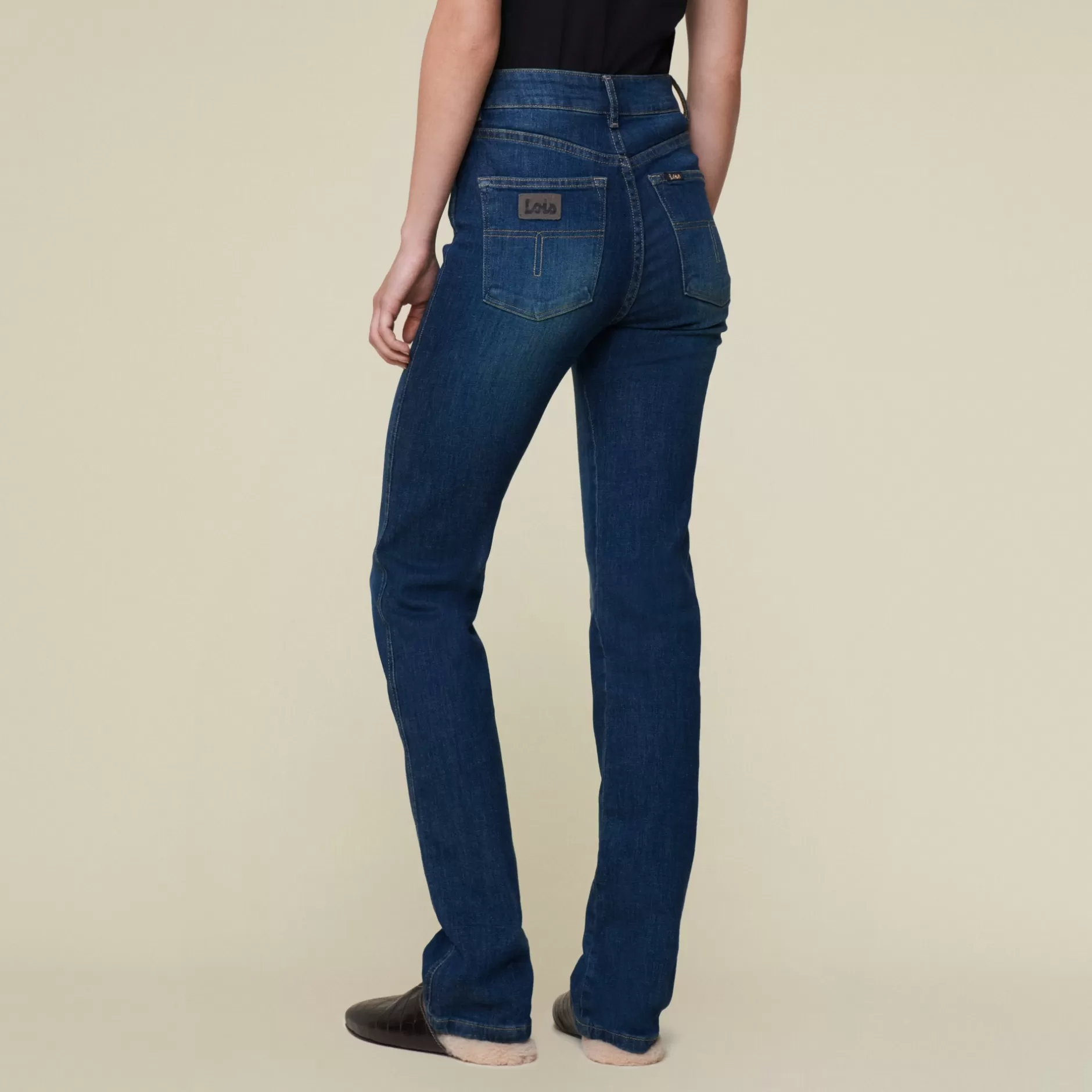 Cheap Lois Jeans Malena L Marco Dusk - High Rise Straight Dark Blue