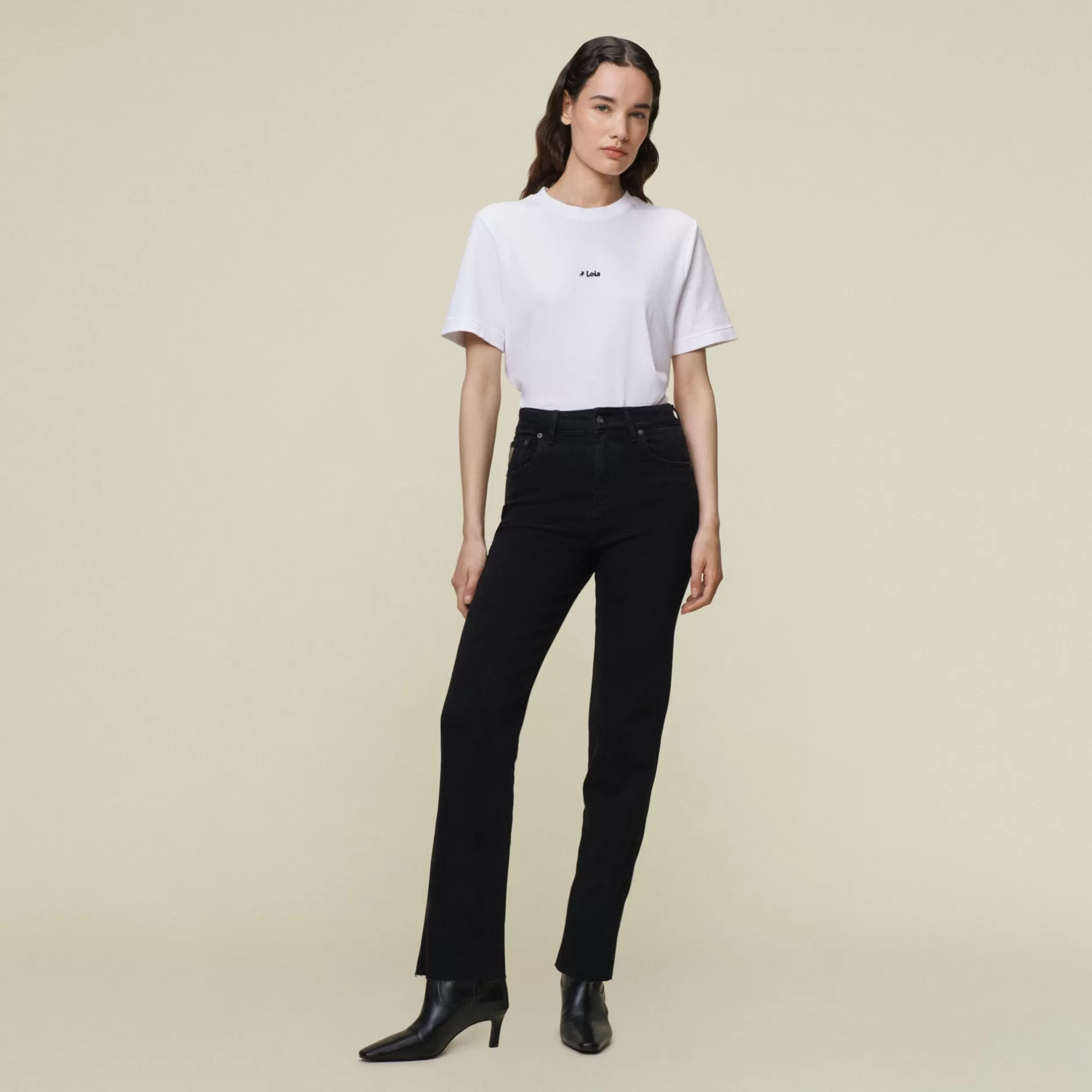 Store Lois Jeans Malena-F Edge The Caspar - High Rise Straight Fit Black