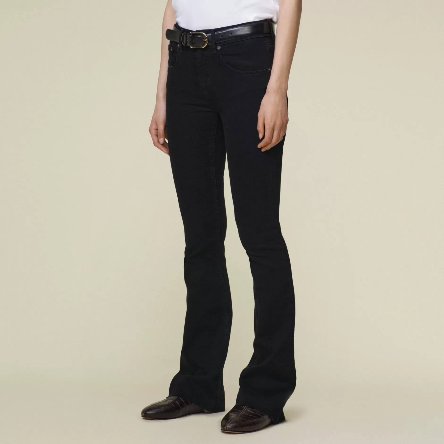 Fashion Lois Jeans Melrose Edge The Caspar - Mid Rise Flare Black