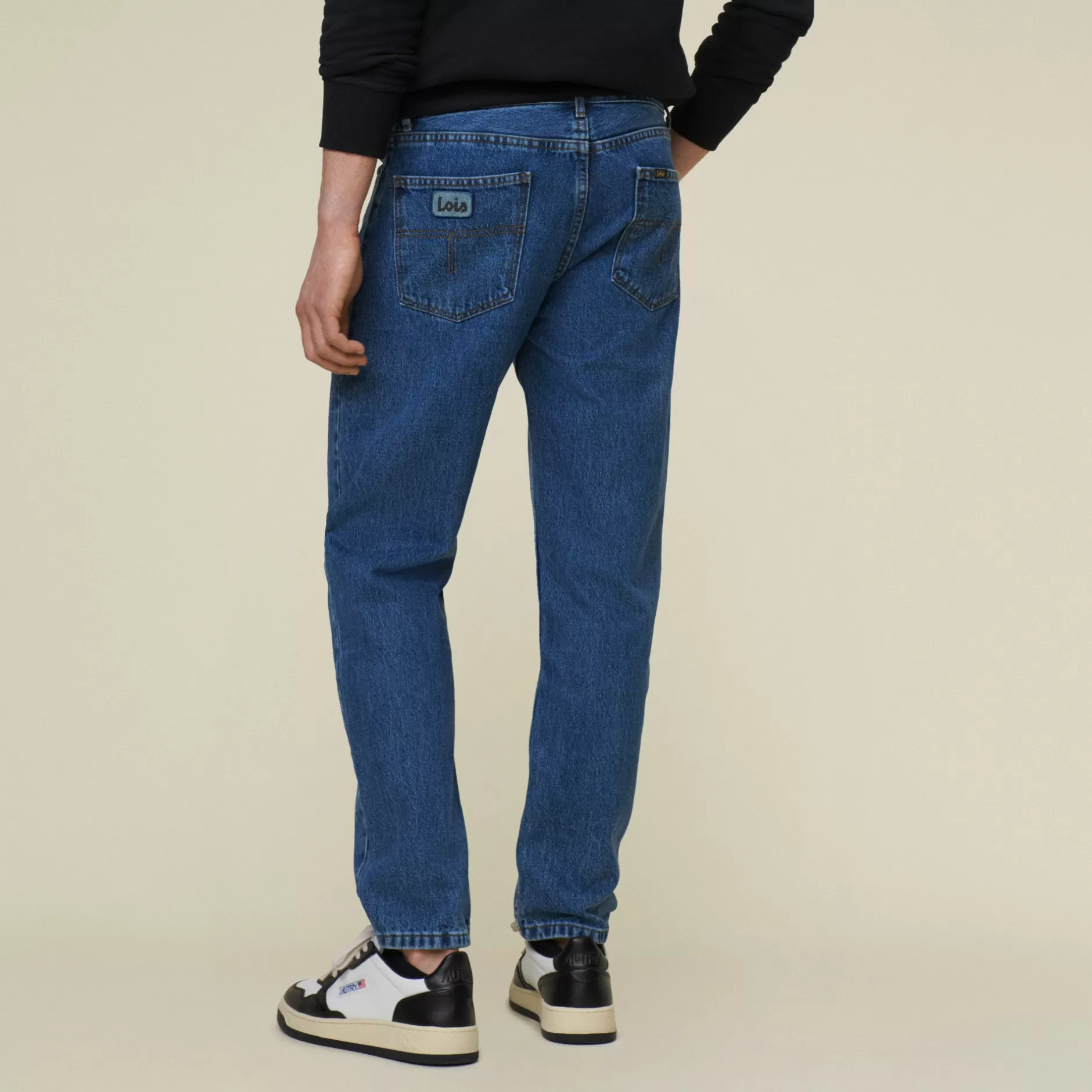 New Lois Jeans New Bruno Noad Man - Relaxed Tapered Fit Dark Blue