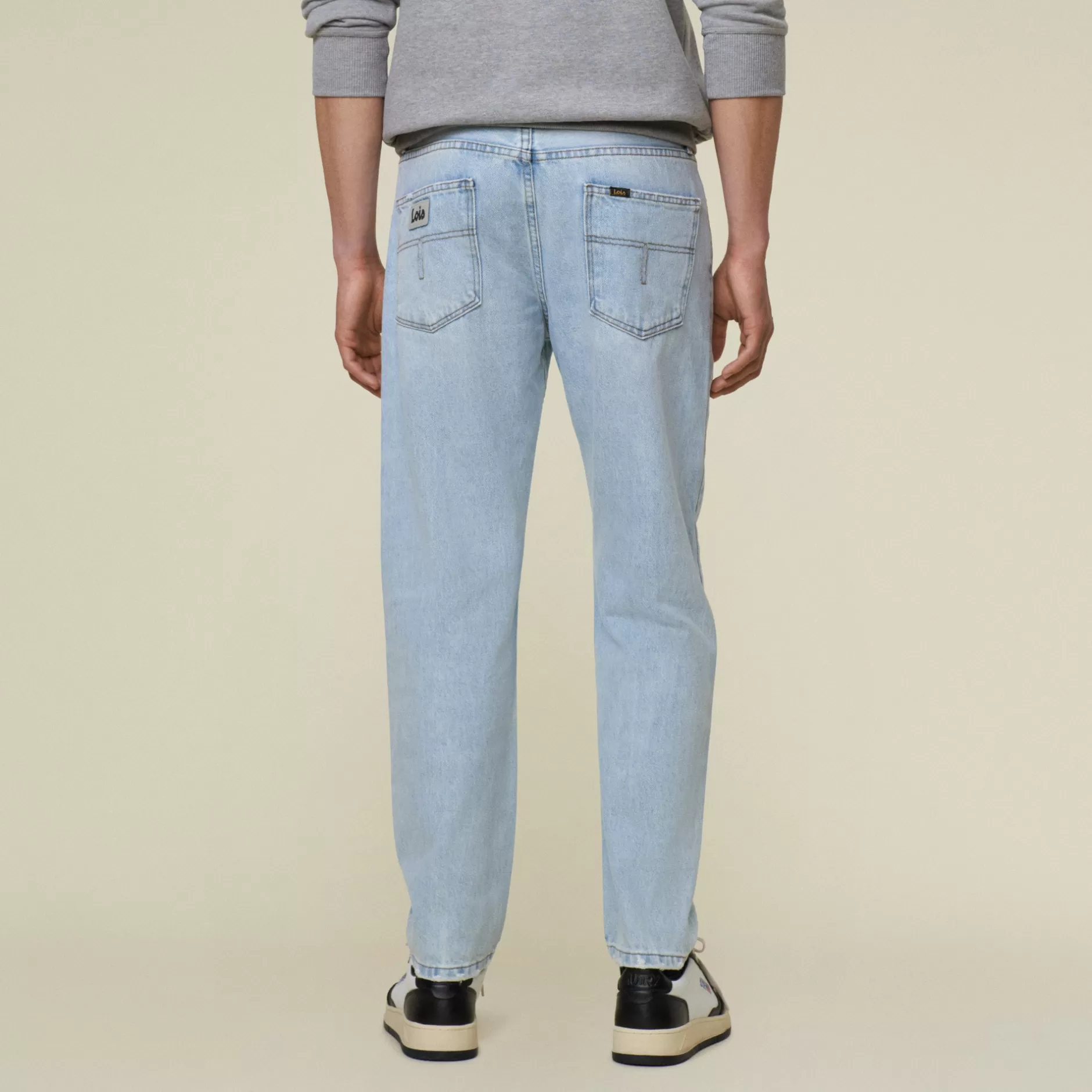 Discount Lois Jeans New Bruno Vignon Pale - Relaxed Tapered Fit Light Blue