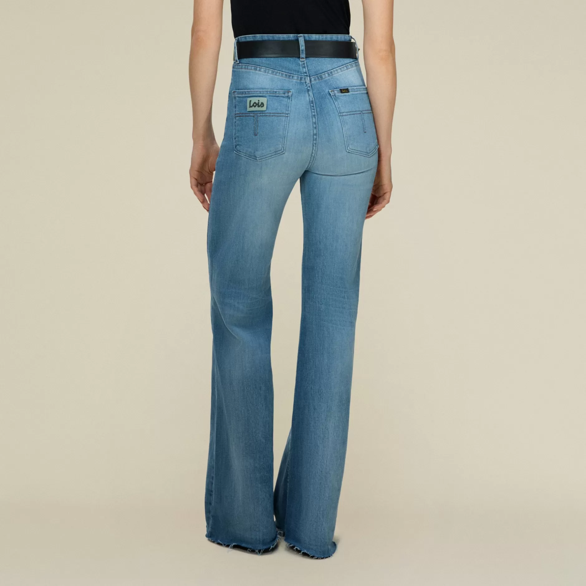 Hot Lois Jeans Palas Caspar Sin Damage - High Rise Flare Medium Blue