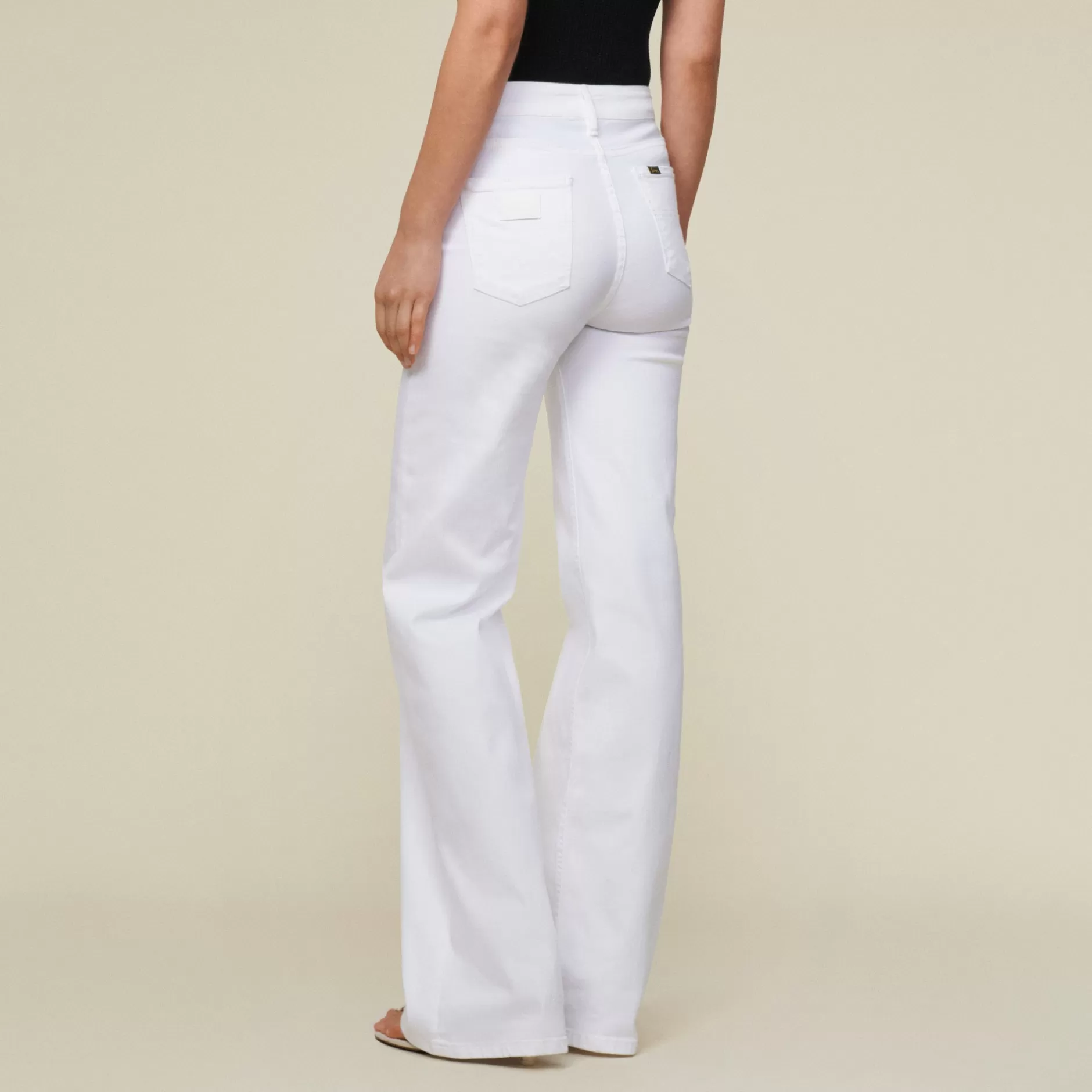 Discount Lois Jeans Palazzo Megalia - Mid Rise Wide Leg White