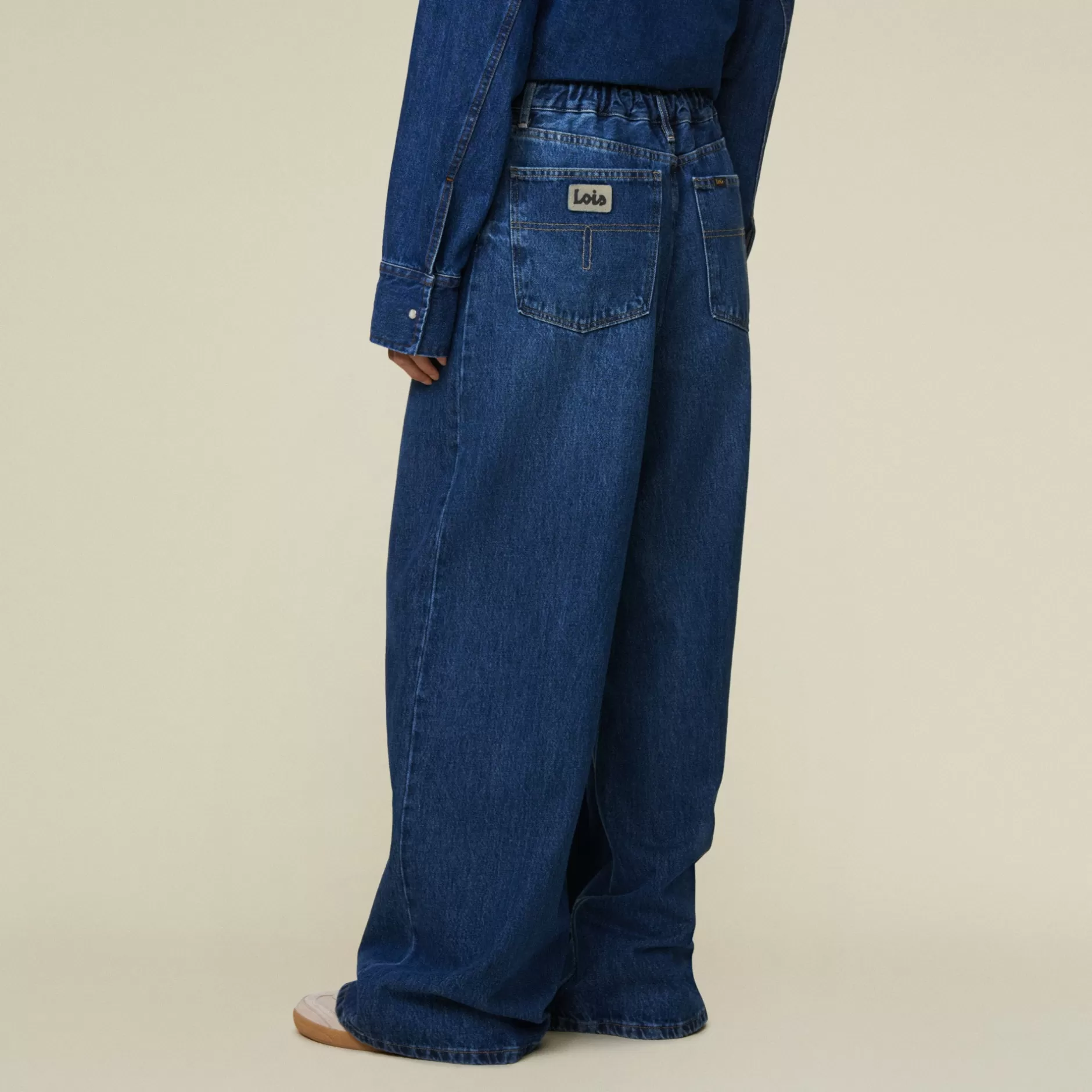 Online Lois Jeans Paloma Noad Wish - Low Rise Wide Fit Medium Blue