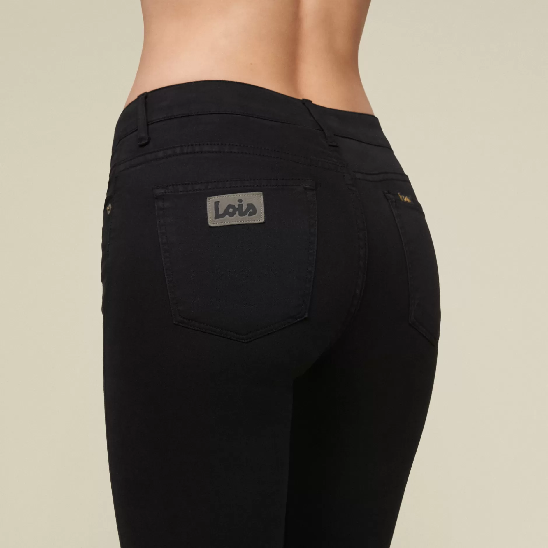 Outlet Lois Jeans Raval-16 Lea Soft Colour - High Rise Flare Black