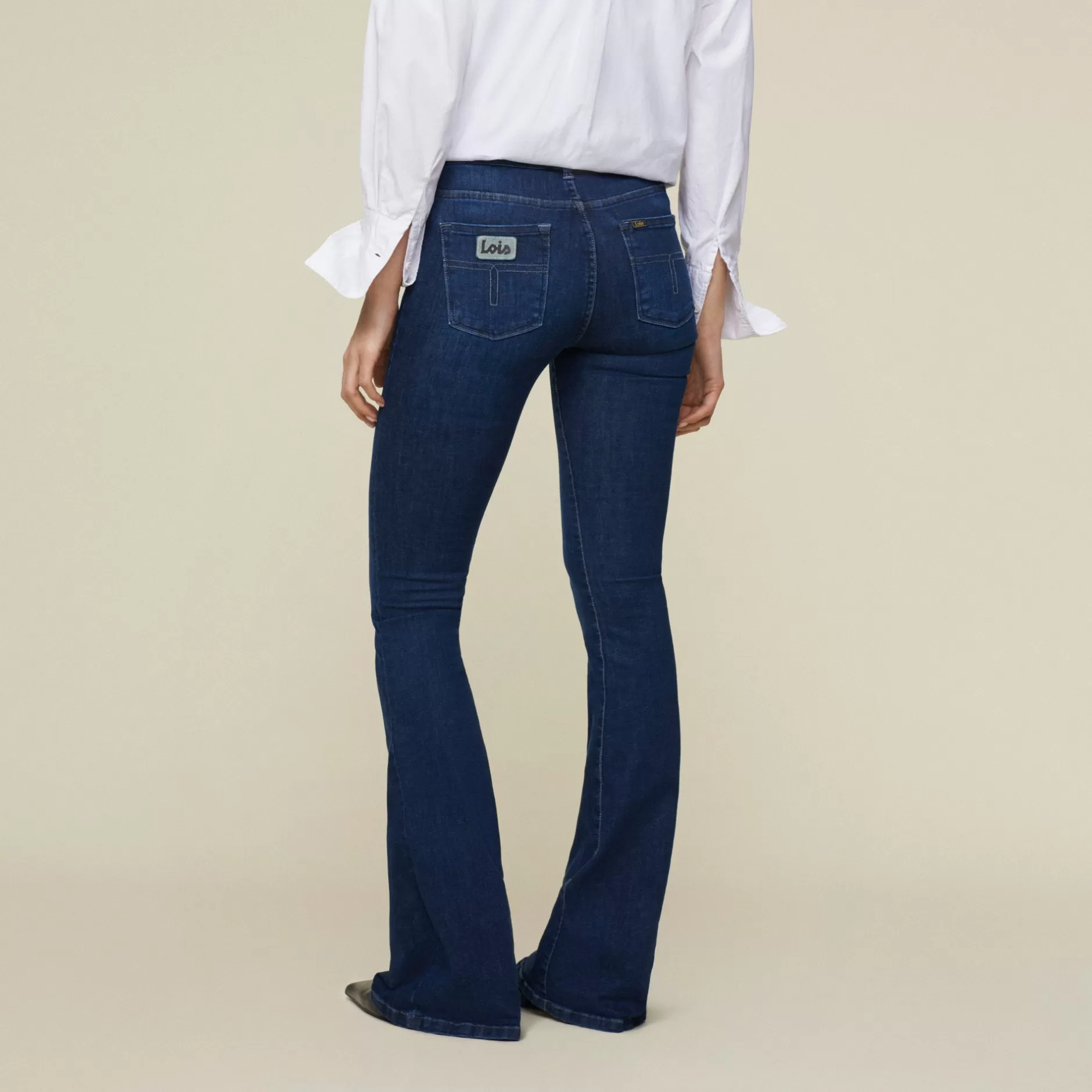 Store Lois Jeans Raval-16 Marconi Mist - High Rise Flare Dark Blue