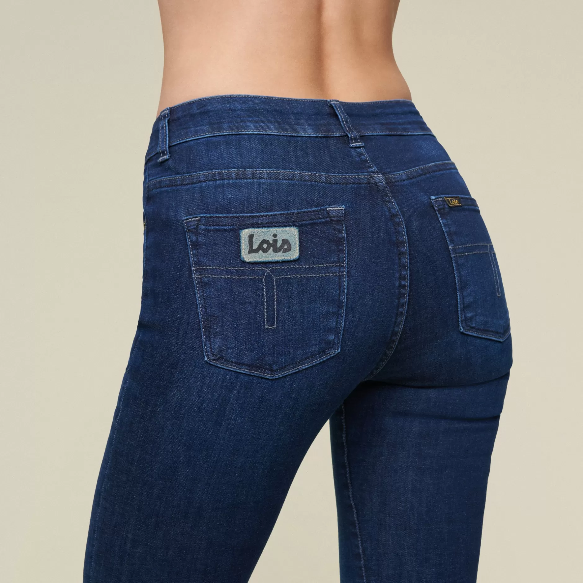 Store Lois Jeans Raval-16 Marconi Mist - High Rise Flare Dark Blue