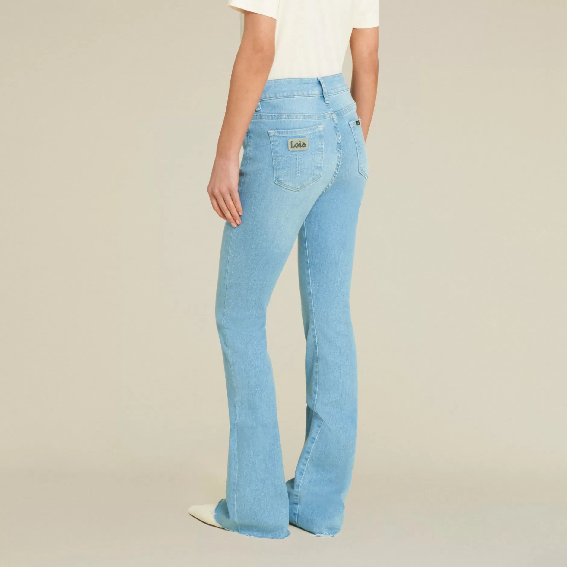 Cheap Lois Jeans Raval Edge Hypersoft Valencia - High Rise Flare Light Blue