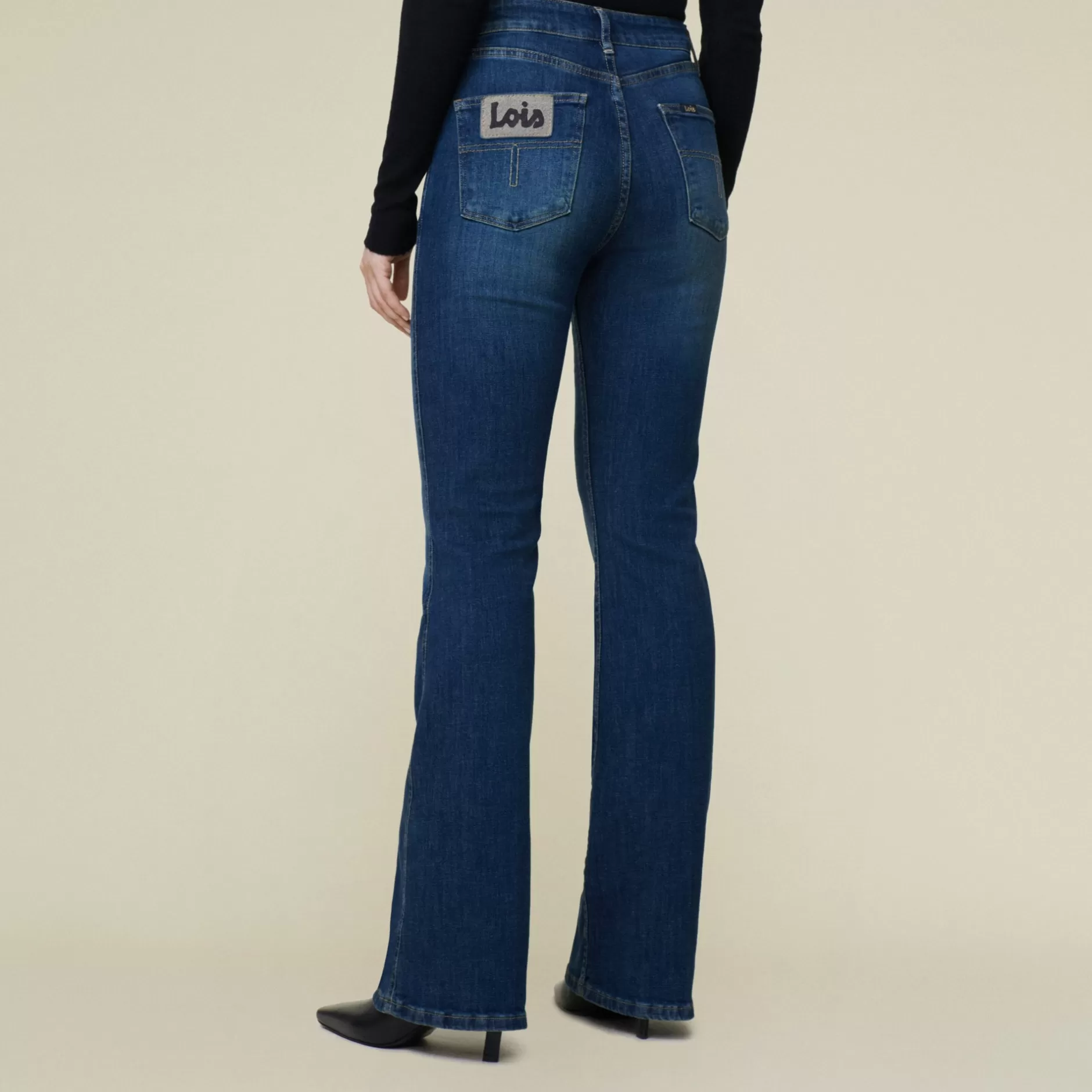 New Lois Jeans Riyoko Marco Dusk - High Rise Flare Dark Blue