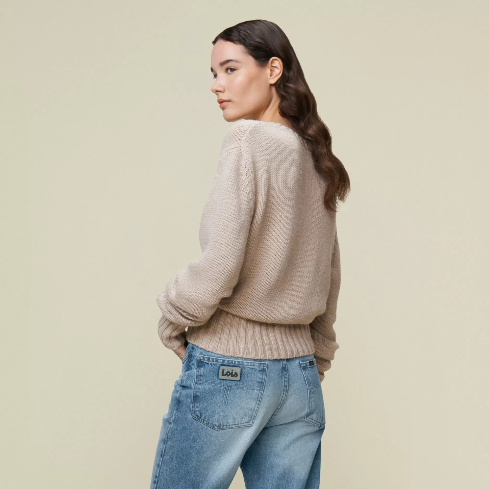 Outlet Lois Jeans Ruan Cashmere Jumper - Knit Ecru