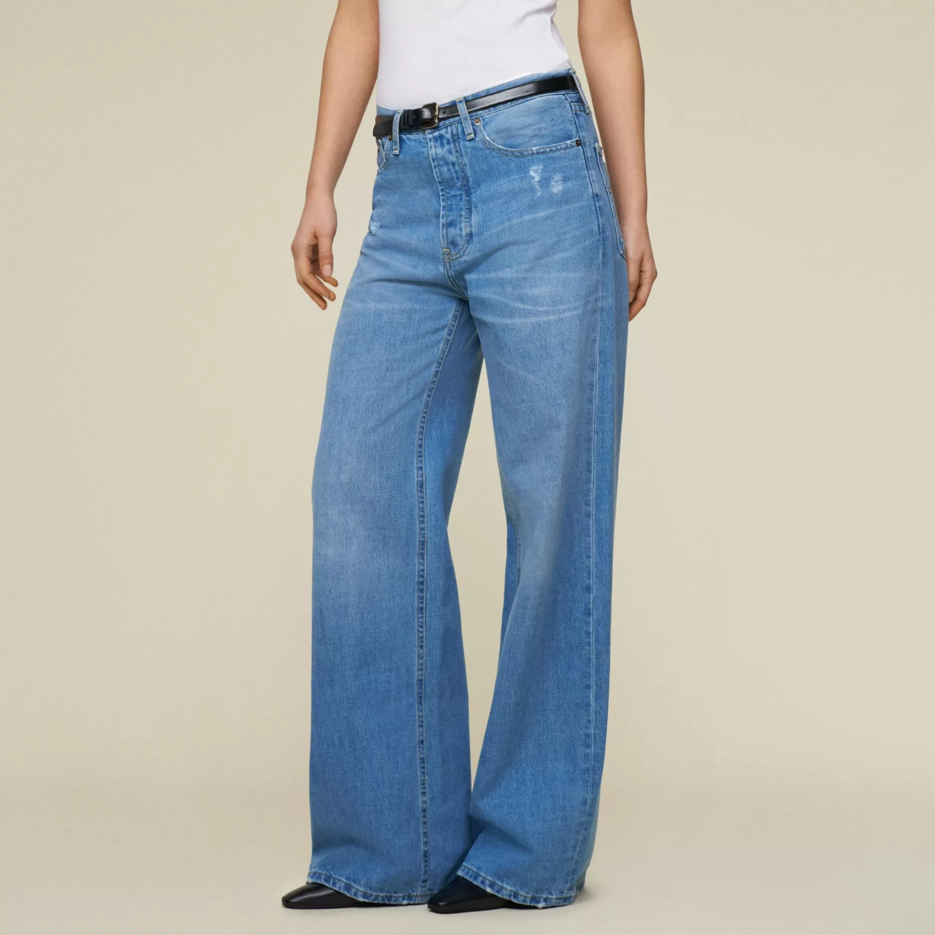 Online Lois Jeans Skater Loose Miller Pale - Low Rise Wide Leg Light Blue