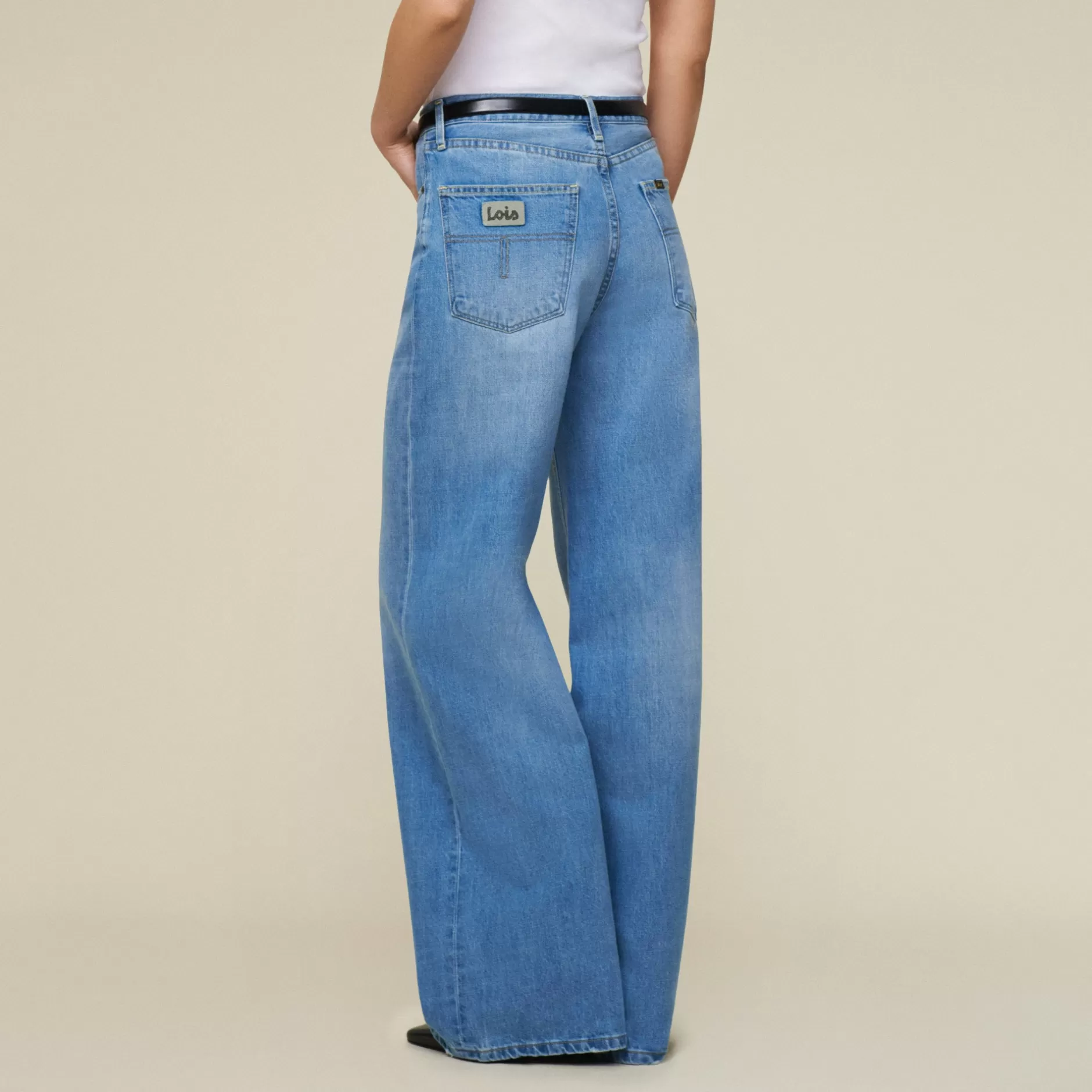 Online Lois Jeans Skater Loose Miller Pale - Low Rise Wide Leg Light Blue